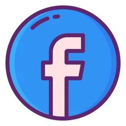 Free Facebook Logo Icon - Download in Colored Outline Style