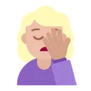 Free Facepalming Flat Medium Light Icon
