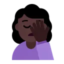Free Facepalming Flat Dark Icon