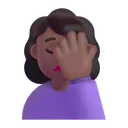 Free Facepalming Color Medium Dark Icon