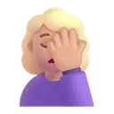 Free Facepalming Color Medium Light Icon