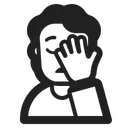 Free Facepalming High Contrast Icon