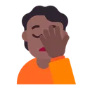 Free Facepalming Flat Medium Dark Icon
