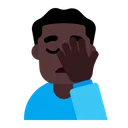 Free Facepalming Flat Dark Icon