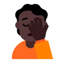 Free Facepalming Flat Dark Icon