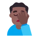 Free Facepalming Flat Medium Dark Icon