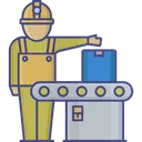 Free Automation Conveyor Belt Factory Production Icon