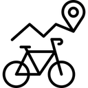 Free Fahrradziel  Symbol