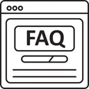 Free Web FAQ Hilfe FAQ Icon