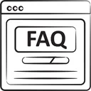 Free Web FAQ Hilfe FAQ Icon