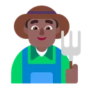Free Farmer Flat Medium Dark Icon