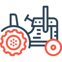Free Farming Tractor Vehicle Icon