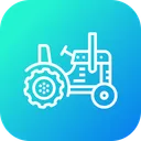 Free Farming Tractor Vehicle Icon