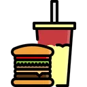 Free Hamburger Burger Drinks Icon