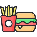 Free Fast Food Burger French Fries Icon
