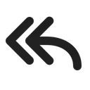Free Arrow Reply All Icon