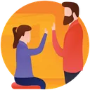 Free Fatherhood Caring Father Parenthood Icon
