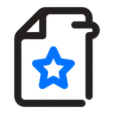 Free Document Favorite Bookmark アイコン