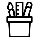 Free Federmappchen Pinsel Lineal Symbol