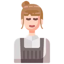 Free Female Barista Barista Waiter Icon