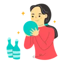 Free Female Bowling Bowling Skittle Icon