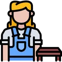 Free Female Carpenter Worker Woman Icon