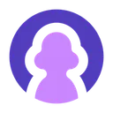 Free Female circle  Icon