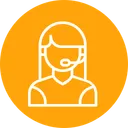 Free Female Consultant Customer Icon