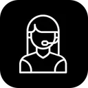 Free Female Consultant Customer Icon