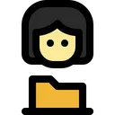 Free Folder Female People Icon