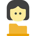 Free Folder Female People Icon