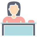 Free Female Receptionist  Icon
