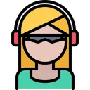 Free Female Shooter Shooter Glasses Icon