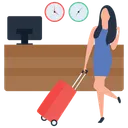 Free Female Tourist Tourist Gadgets Traveler Icon