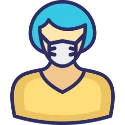 Free Female Wearing mask  Icon