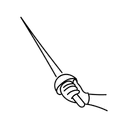 Free White Line Fencing Excercise Illustration Fencing Sport 아이콘