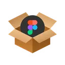 Free Figma Isometrica Caja Icono