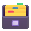 Free File Box Color Icon