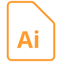 Free Ai File Icon - Download in Glyph Style