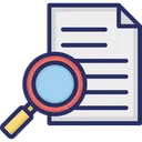 Free File With Magnifying  Icon