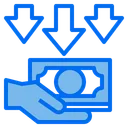 Free Hand Currency Down Icon