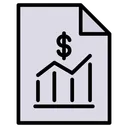 Free Financial Report Coin Diagram Icon