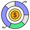 Free Financial Report Pie Chart Dollar Icon