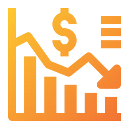 Free Finanzen Abwärtsdiagramm  Symbol