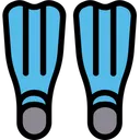 Free Scuba Fin Fins Scuba Diver Dress Icon