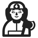 Free Firefighter High Contrast Icon