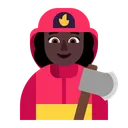 Free Firefighter Flat Dark Icon