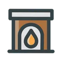 Free Fireplace Fire Winter Icon