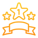 Free First Gold Star  Icon