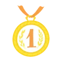Free Medal Lace First Place Icon